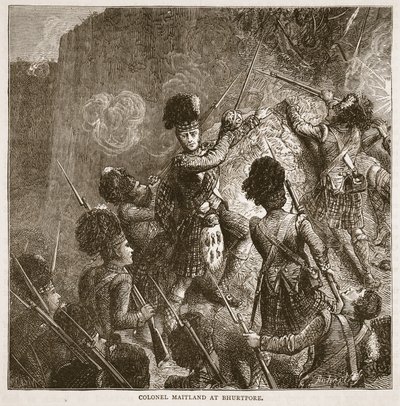 Colonel Maitland at Bhurtpore, Illustration from Cassell