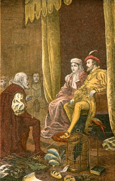 Columbus Received by Ferdinand and Isabella by English School