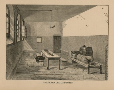 Condemned Cell at Newgate Prison by English School