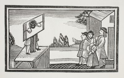Condemned to stand for one hour or more in the pillory (illustration) by English School