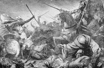 Conflict with the Saracens, from The History of France, by Emile de Bonnechose by English School