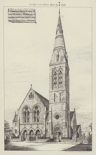 Congregational Church and Schools, Woodford by English School