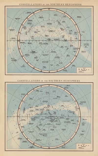 Constellations of the Northern Hemisphere; Constellations of the Southern Hemisphere by English School