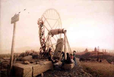 Construction Work at Gentilly, with Paris in the Background by English School