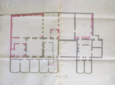 Contract Drawing for the Basement of the Royal Institution, 1800 by English School