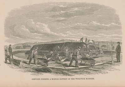 Convicts forming the mortar battery by English School