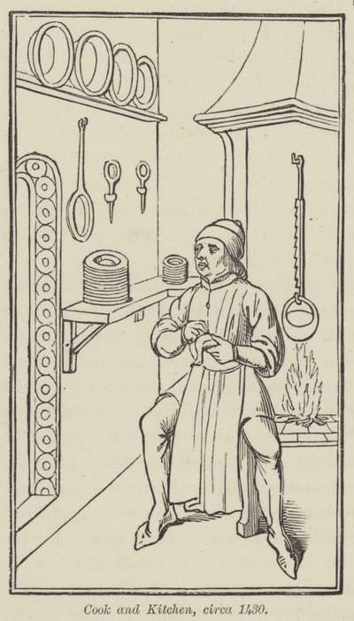 Cook and Kitchen, circa 1430 by English School
