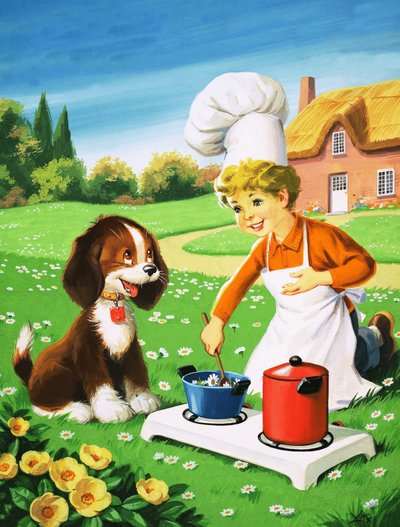 Cooking Outdoors by English School