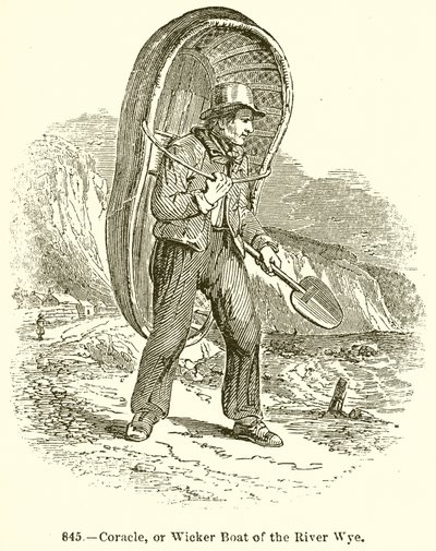 Coracle, or Wicker Boat of the River Wye by English School