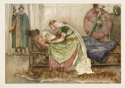 Cordelia with King Lear by English School