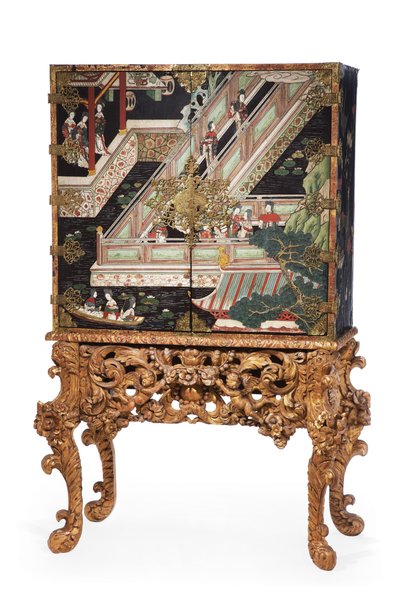 Coromandel cabinet and stand by English School