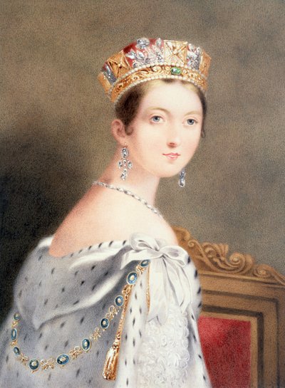 Coronation Portrait of Queen Victoria by English School