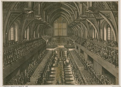 Coronation Banquet of James II, 1685, at Westminster Hall, London by English School