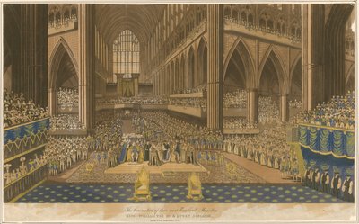 Coronation of King William IV and Queen Adelaide on 8 September 1831 by English School