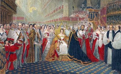 Coronation of Queen Victoria in 1837 by English School