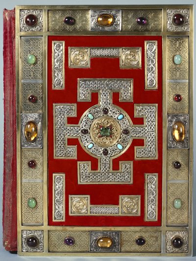 Binding of the Lindisfarne Gospels, rebound in 1853 by English School