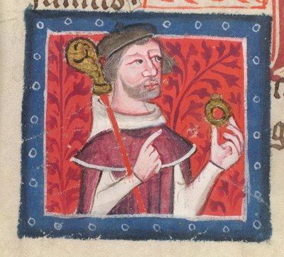 Henry of Blois, from the Golden Book of St. Albans by Thomas Walsingham by English School