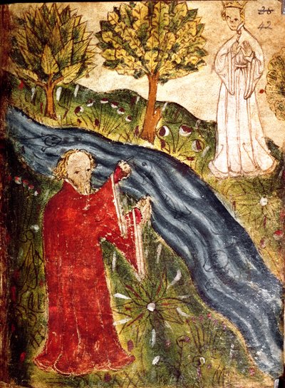 The Dreamer with the Pearl Maiden by English School
