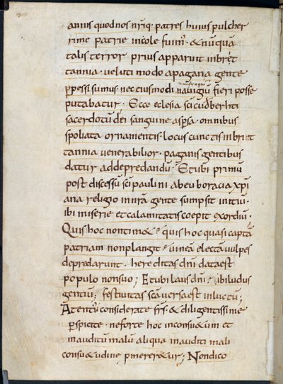 Letter of Alcuin offering commiserations on the Viking attack on Lindisfarne in 793 by English School