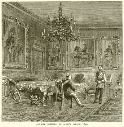 Council Chamber, St. Jamess Palace, 1840 by English School