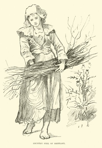 Country Girl of Brittany by English School