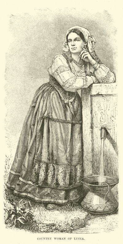 Country woman of Lucca by English School