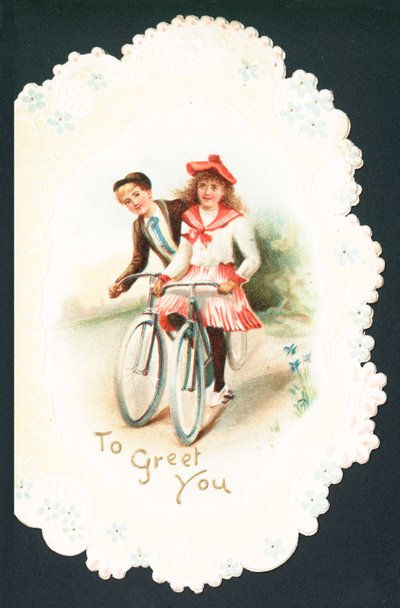 Couple Cycling by English School