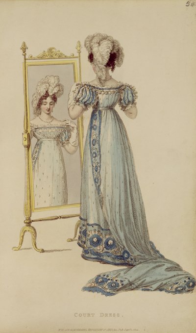 Court dress, fashion plate from Ackermann