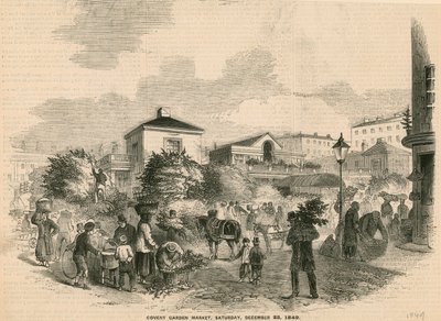 Covent Garden Market, 22 December 1849 by English School