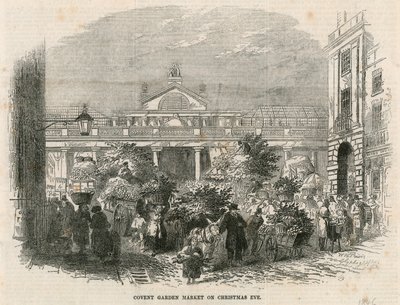 Covent Garden Market, London, on Christmas Eve by English School