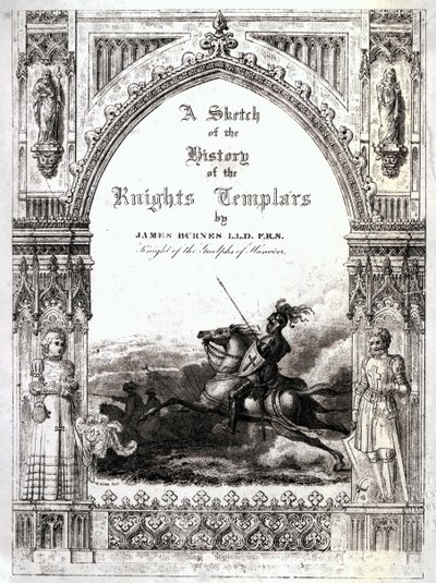 Cover of A Sketch of the History of the Knights Templars, by James Burnes by English School