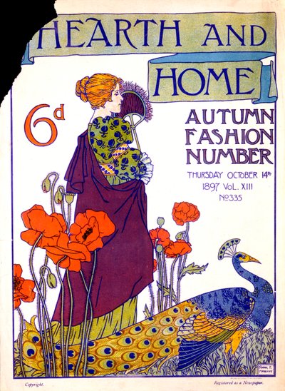 Cover of Hearth and Home Magazine, October 14 1897 by English School
