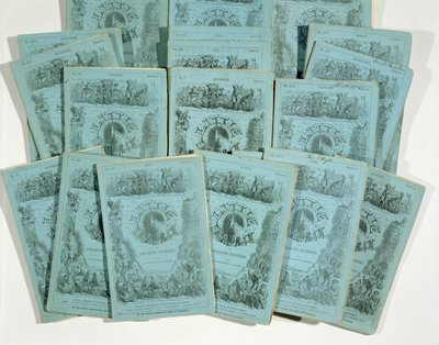 Covers from the Monthly Issues of Little Dorrit by Charles Dickens, published c. 1856 by English School