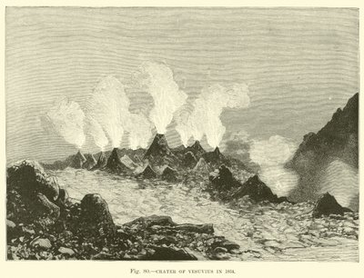 Crater of Vesuvius in 1834 by English School