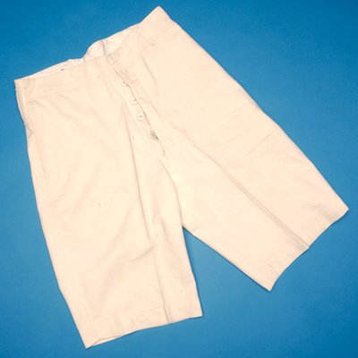 Cream flannel shorts, early 20th century by English School
