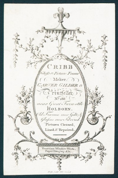 Cribb, glass and picture frame maker by English School