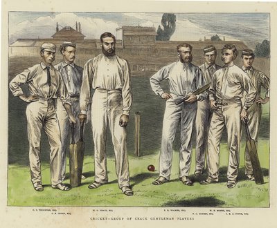 Cricket - Group of Crack Gentleman Players by English School