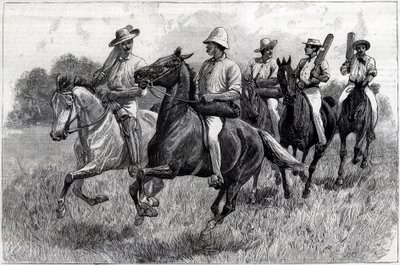Cricket in Australia, a Team Going Up-Country to Play a Match - Illustration for The Graphic by English School