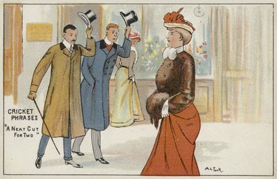 Cricket phrases: "a neat cut for two" by English School