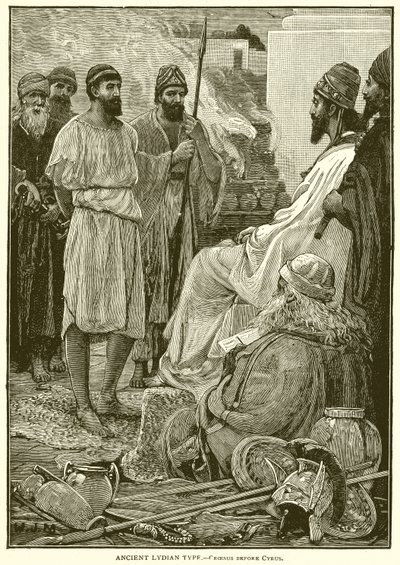 Croesus before Cyrus by English School