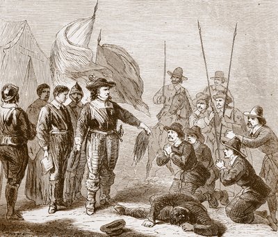 Cromwell Suppressing the Mutiny in the Army, 1649 by English School