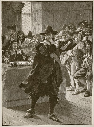 Cromwell addressing the Long Parliament for the last time, illustration from Cassell