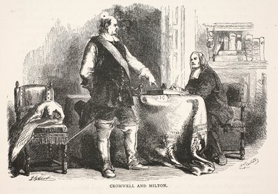 Cromwell and Milton by English School