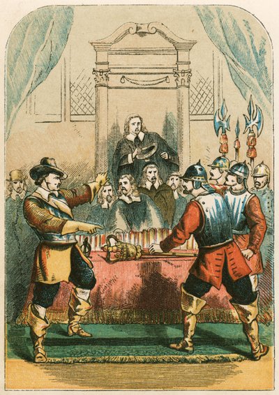 Cromwell Dissolving the Long Parliament by English School