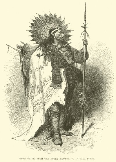 Crow Chief, from the Rocky Mountains, in gala dress by English School