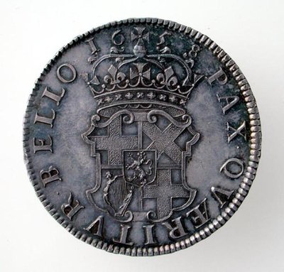 Crown of Oliver Cromwell, London Mint, 1658 (reverse) by English School