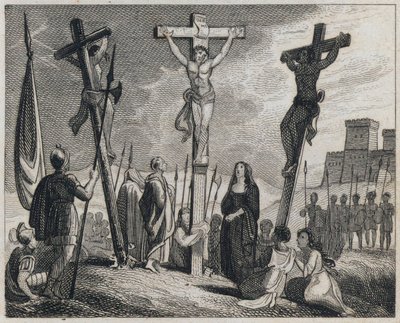 Crucifixion of Jesus Christ (engraving) by English School