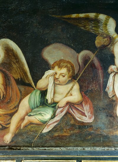 Crying Cherub (detail) by English School