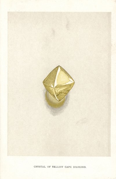 Crystal of Yellow Cape Diamond, from Edwin Streeter