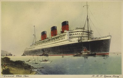 Cunard White Star Line Liner RMS Queen Mary by English School